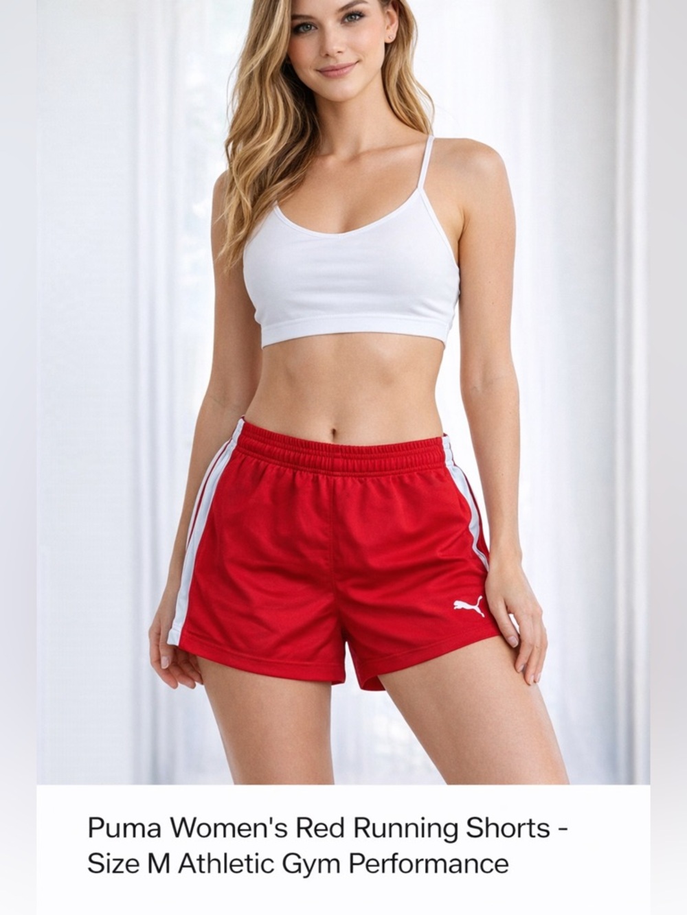 ❤️ Puma Women’s Running Shorts• Red Athletic Gym Workout Training Activewear